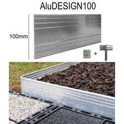 AluDesign Höhe 10cm 10x2m Randbegrenzung aus Aluminium