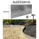 AluDesign Höhe 14cm  8x2m Randbefestigung aus Aluminium