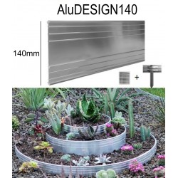 AluDesign Höhe 14cm Beeteinfassung Rasenkante aus Aluminium Varianten