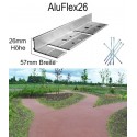 AluFlex26 Höhe 2,6 cm  Länge 100 cm Randbegrenzung Pflasterkante Rasenkante