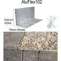 AluFlex102 Höhe 10,2 cm  Länge 119 cm Ranbegrenzung Randbord Metallprofil