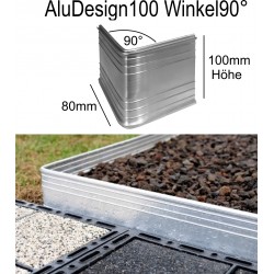 AluDesign*100: 3x1,19m Randbefestigung aus Aluminium