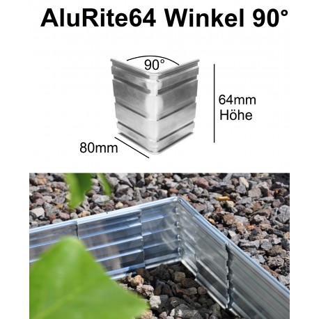 AluRite64 Höhe 6,4cm Winkel 90 Grad Inner Ecke