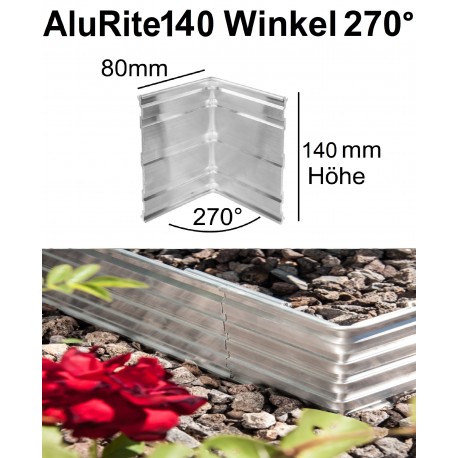 AluRite140 Höhe 14cm Winkel 270 Grad Außer Ecke