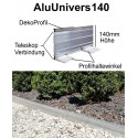 AluUnivers140 H 14cm 8x2m mit DekoProfil Randbefestigung Rasenkante Rasenbegrenzung Mähkante AluBorder